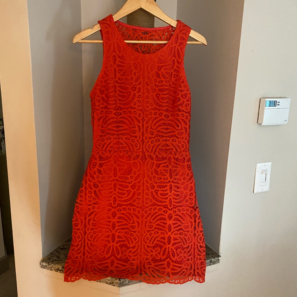 Amanda Uprichard Nwt Red Lace Dress